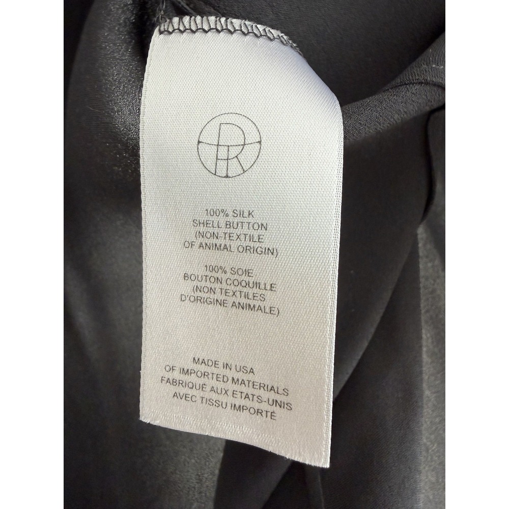 The Row Silk Shirt Semi Sheer Size S Black Oversized - Picture 5 of 14